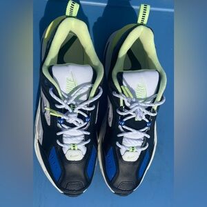 NIKE M2K TEKNO BLUE LINE GREEN ATHLETIC/RUNNING STYLISH SNEAKERS SIZE 12